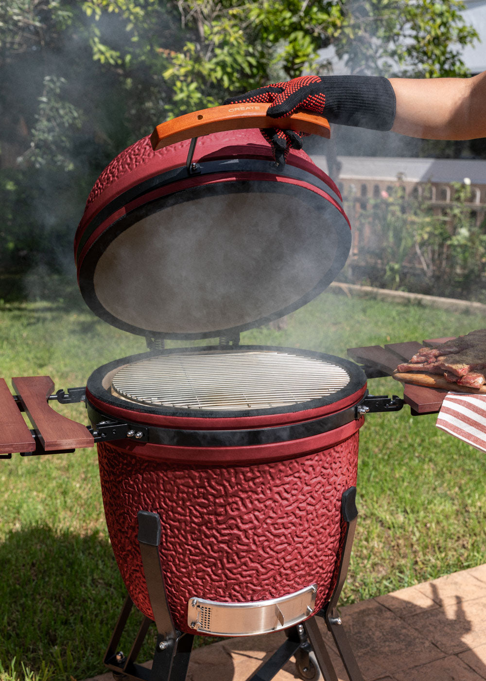 BBQ KAMADO - Barbacoa ahumadora de cerámica