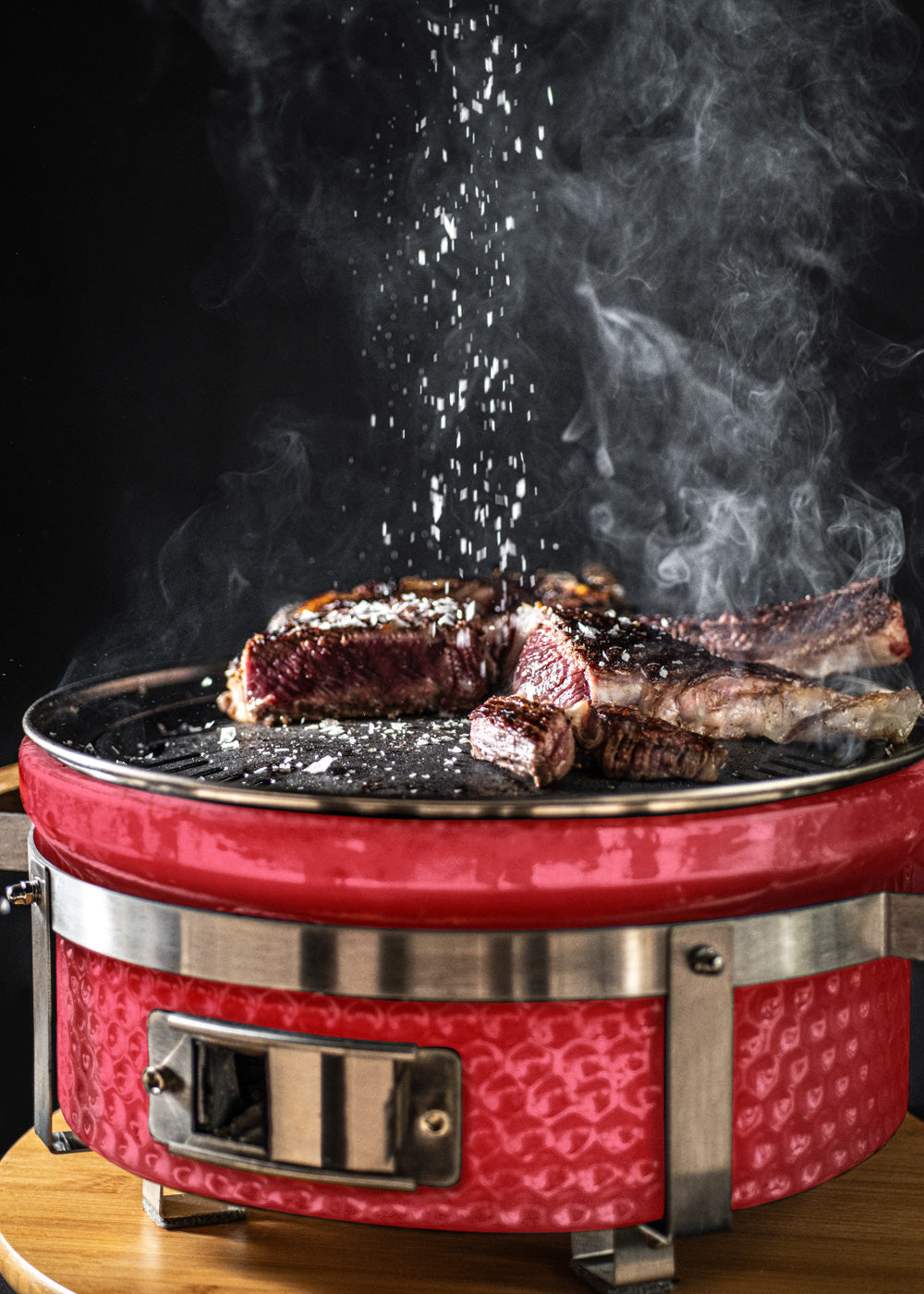 BBQ KAMADO HIBACHI - Barbacoa redonda con grill y plancha