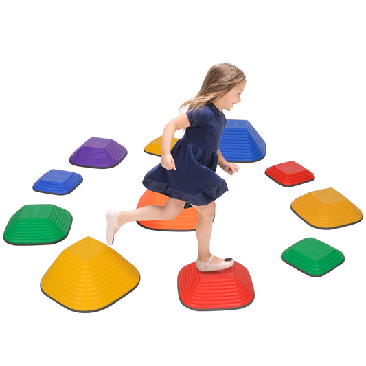 AIYAPLAY Conjuntos de Piedras de Equilibrio para Niños Apilables de 11 Piezas Juego de Equilibrio para Niños de +3 Años Antideslizantes para Interior y Exterior Multicolor