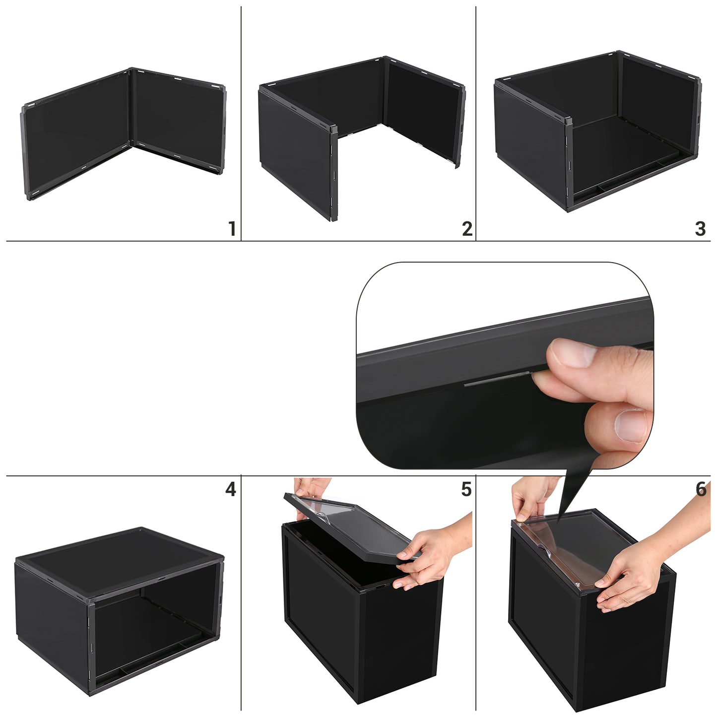 Cajas de Zapatos Negro-SONGMICS