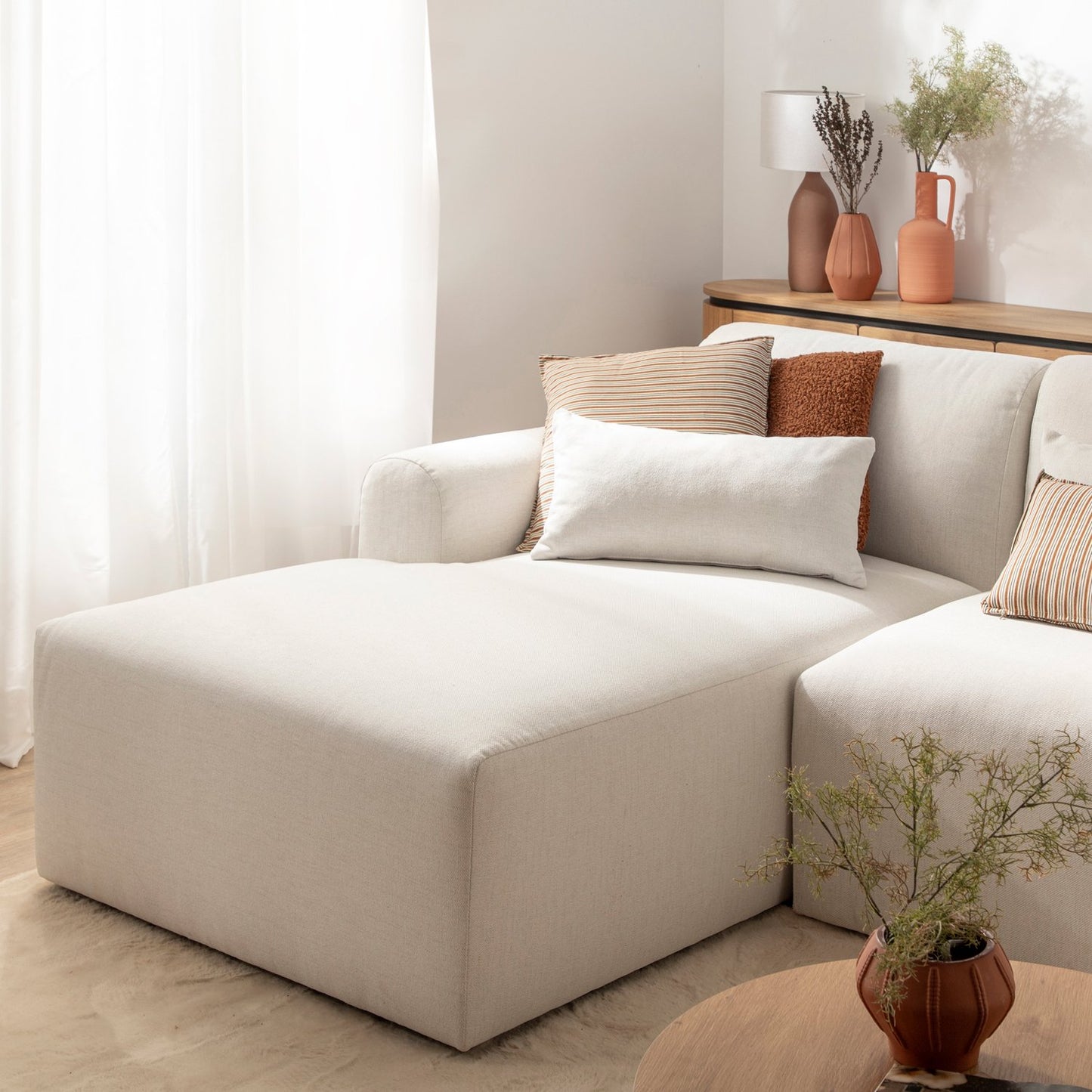 Módulo chaise longue izquierda beige Cillian -  Klast