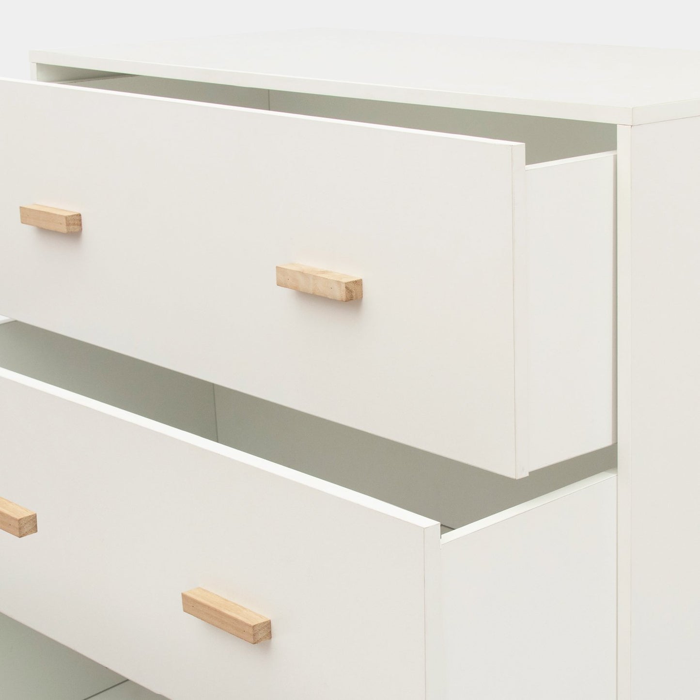 Cómoda de 3 cajones en madera color blanco Laren -  Klast