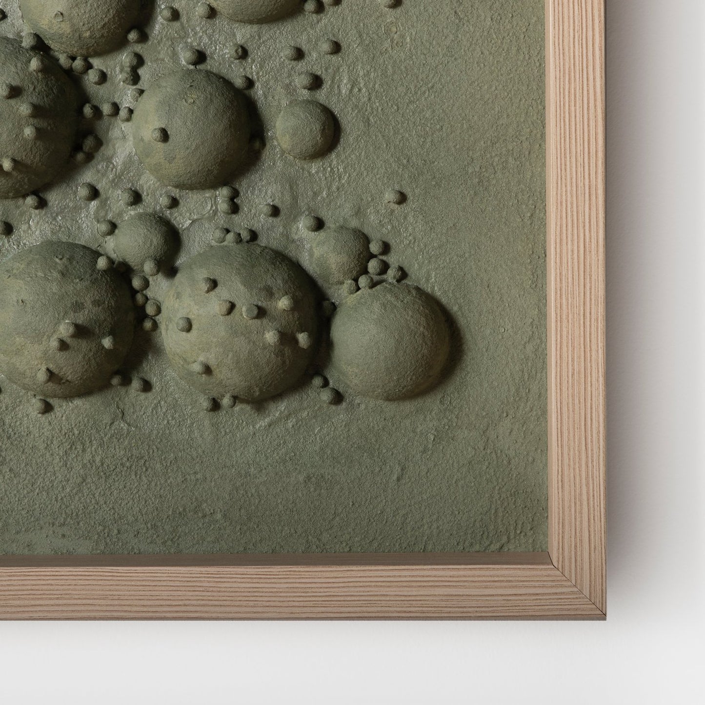 Cuadro decorativo abstracto con relieve verde Bleb -  Klast