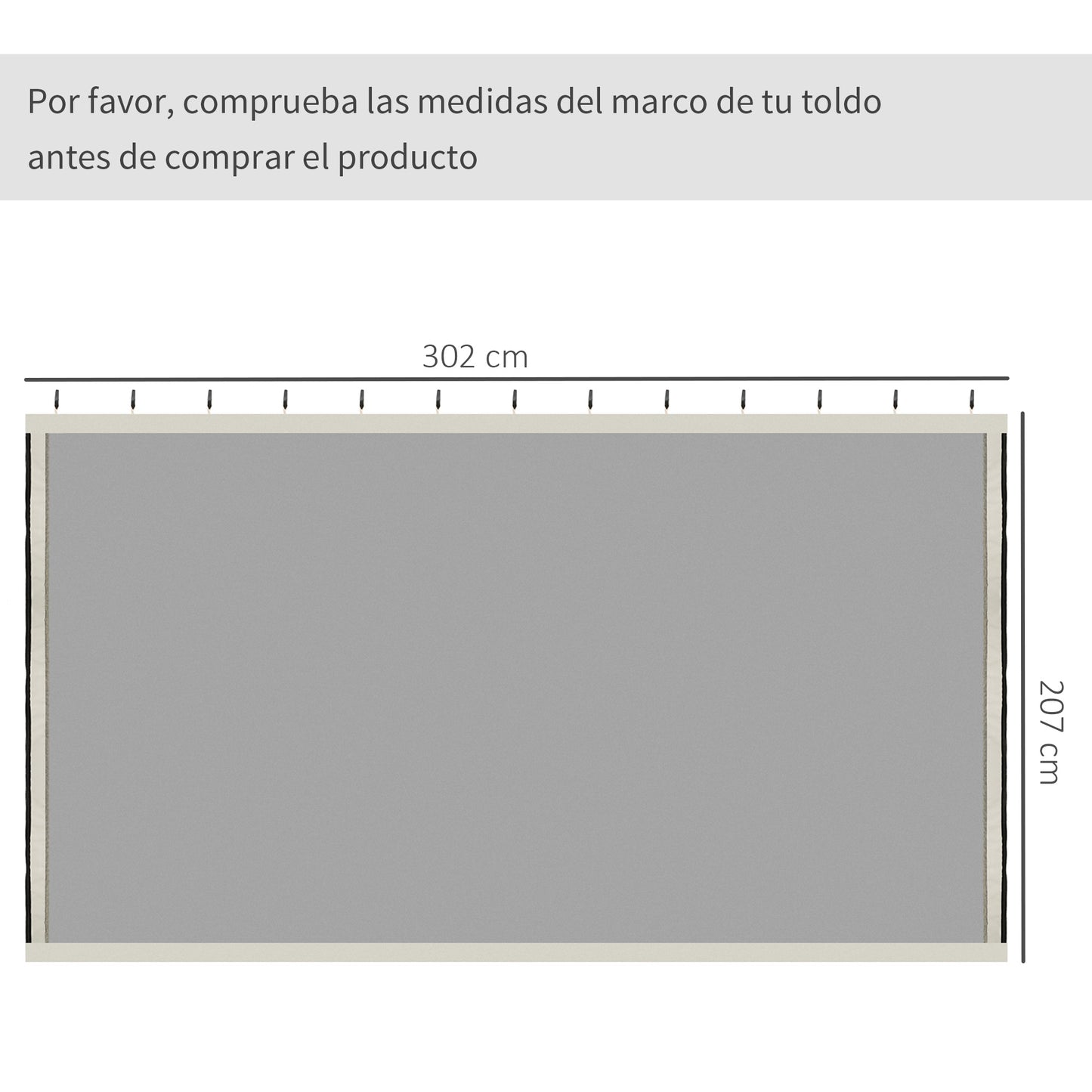 Outsunny 4 Paneles Laterales 3x2 cm para Carpa de Jardín Tela Mosquitera para Cenador Gazebo con Cremalleras y Anillas Negro