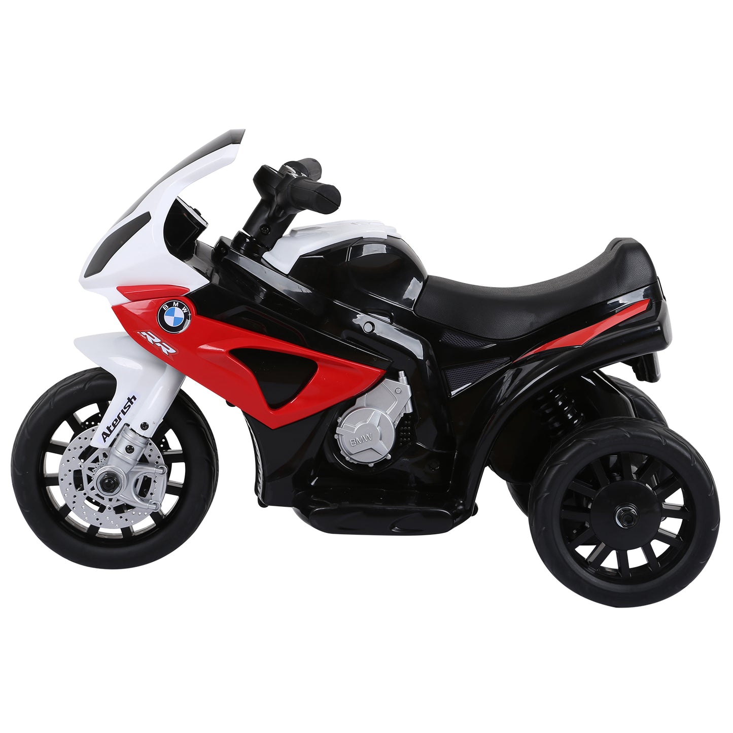 HOMCOM Moto Eléctrica para Niños de 18-36 Meses con Licencia BMW S1000RR Motocicleta de Batería 6V Moto Infantil con Música Carga 20 kg Rojo