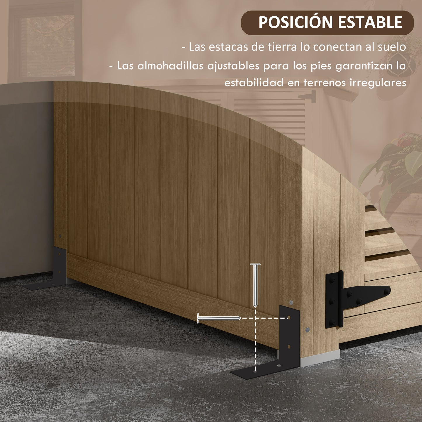 Outsunny Cobertizo de Madera 0,83 m² 127x65x168 cm Armario de Exterior de Madera con 2 Puertas de Persiana 2 Estantes 2 Asas y Techo Impermeable para Jardín Natural