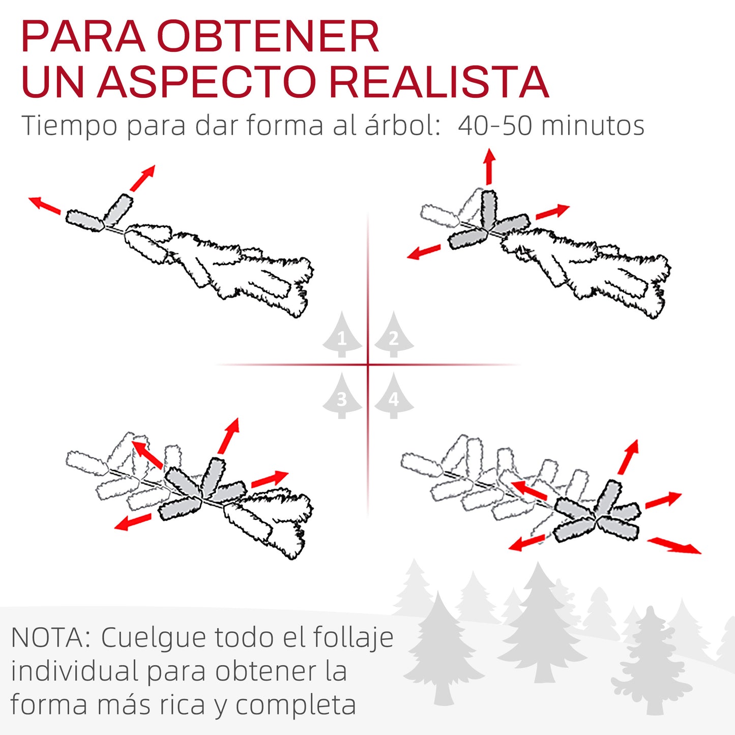 HOMCOM Árbol de Navidad 180 cm Árbol de Navidad Artificial Nevado con 627 Ramas y Soporte de Metal Árbol de Navideño para Salón Verde y Blanco