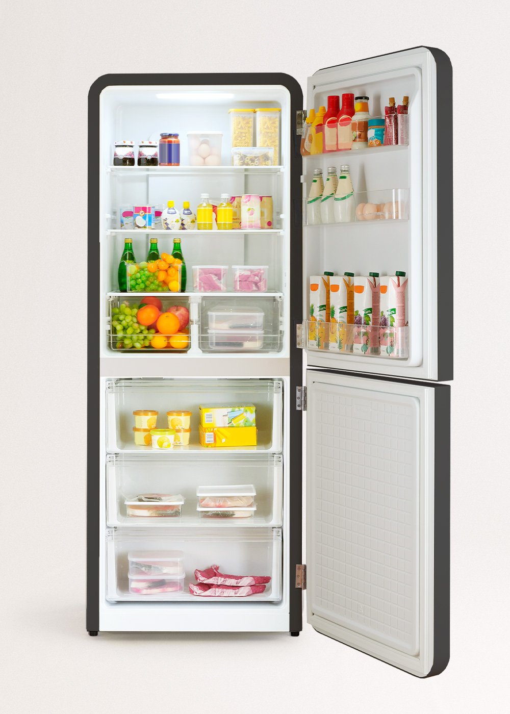 FRIDGE RETRO COMBI - Frigorífico combi de estilo retro 401L