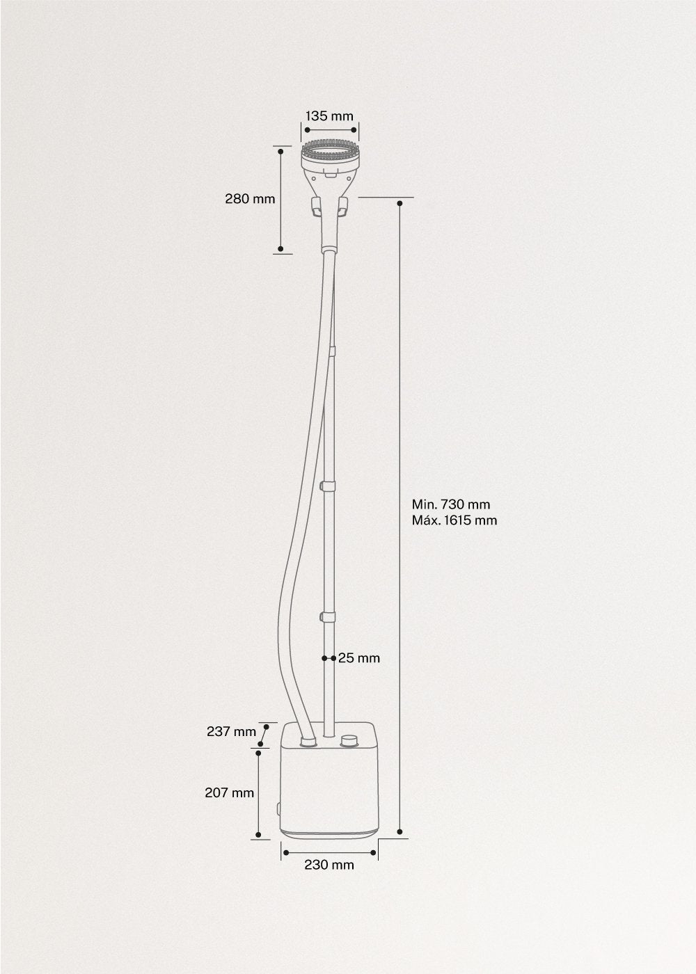 IRON UP STAND - Plancha de vapor vertical con base