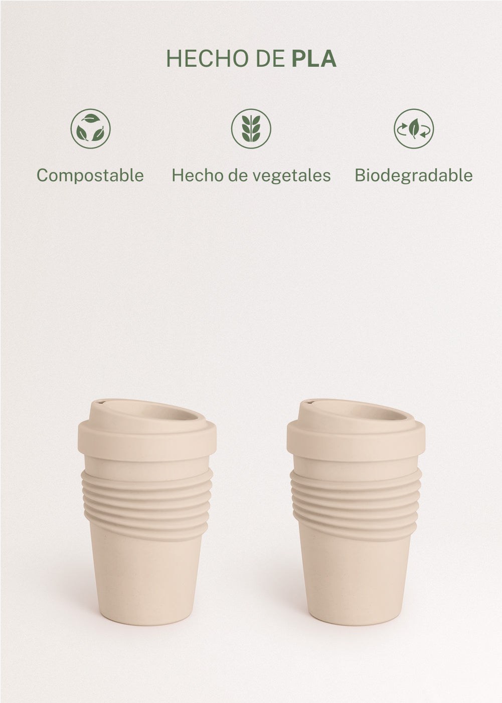 KITCHENWARE OUTDOOR ECO - Vaso con tapa para café de material reciclado