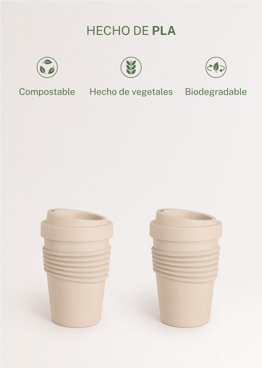 KITCHENWARE OUTDOOR ECO - Vaso con tapa para café de material reciclado