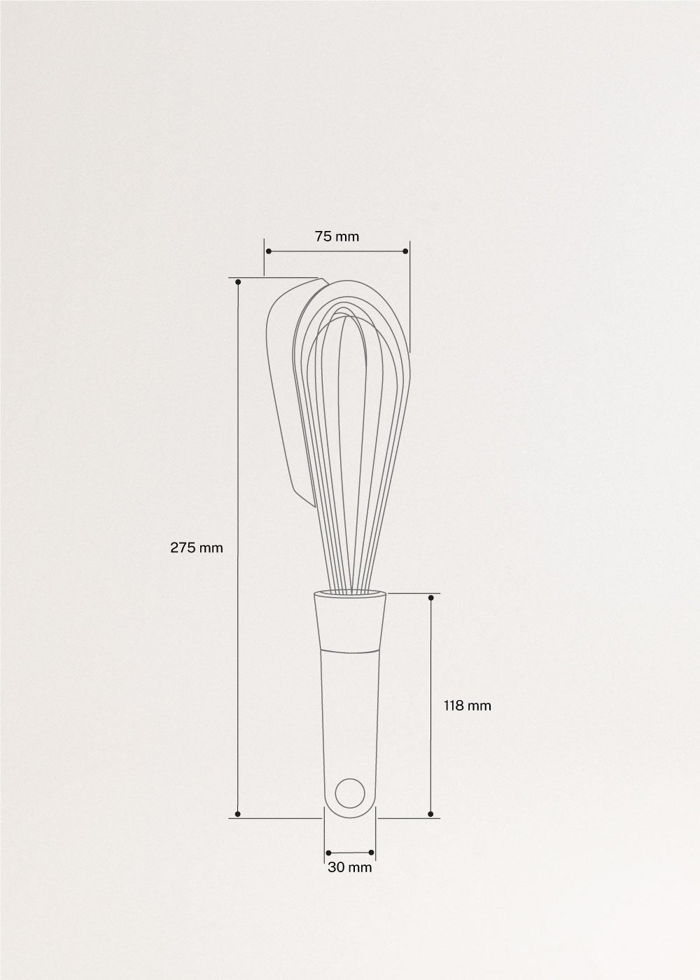 KITCHENWARE STUDIO - Batidor de mano acero inoxidable