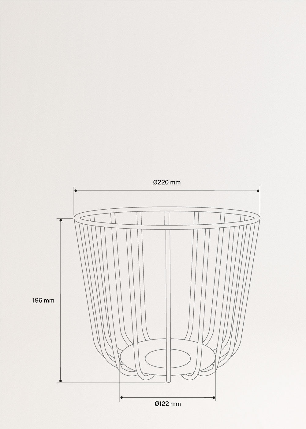 KITCHENWARE STUDIO - Cestas de alambre con base antideslizante