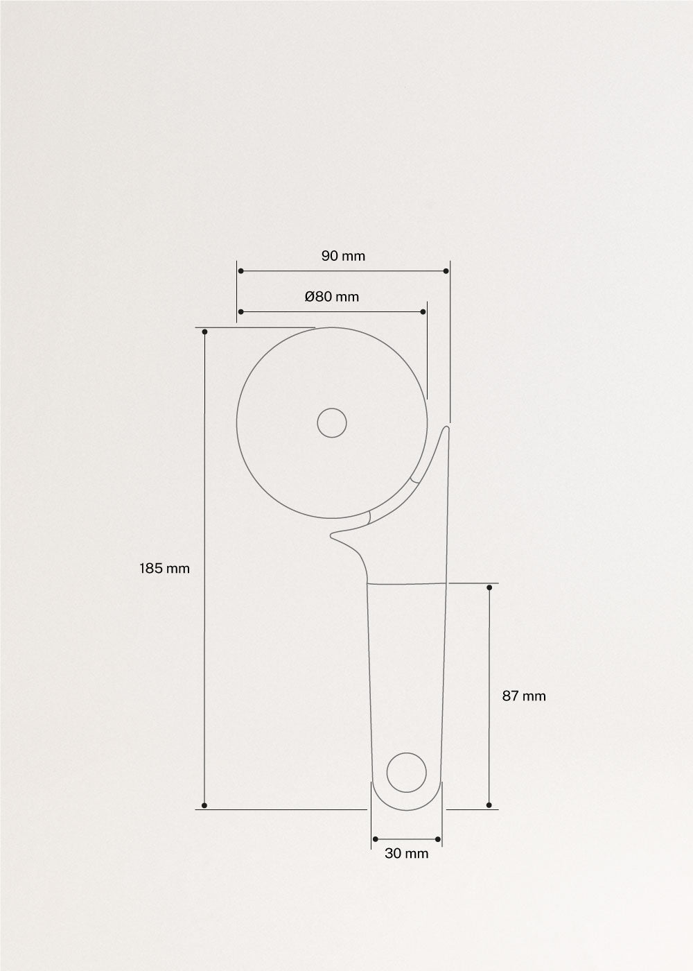 KITCHENWARE STUDIO - Cortador de rueda para pizza