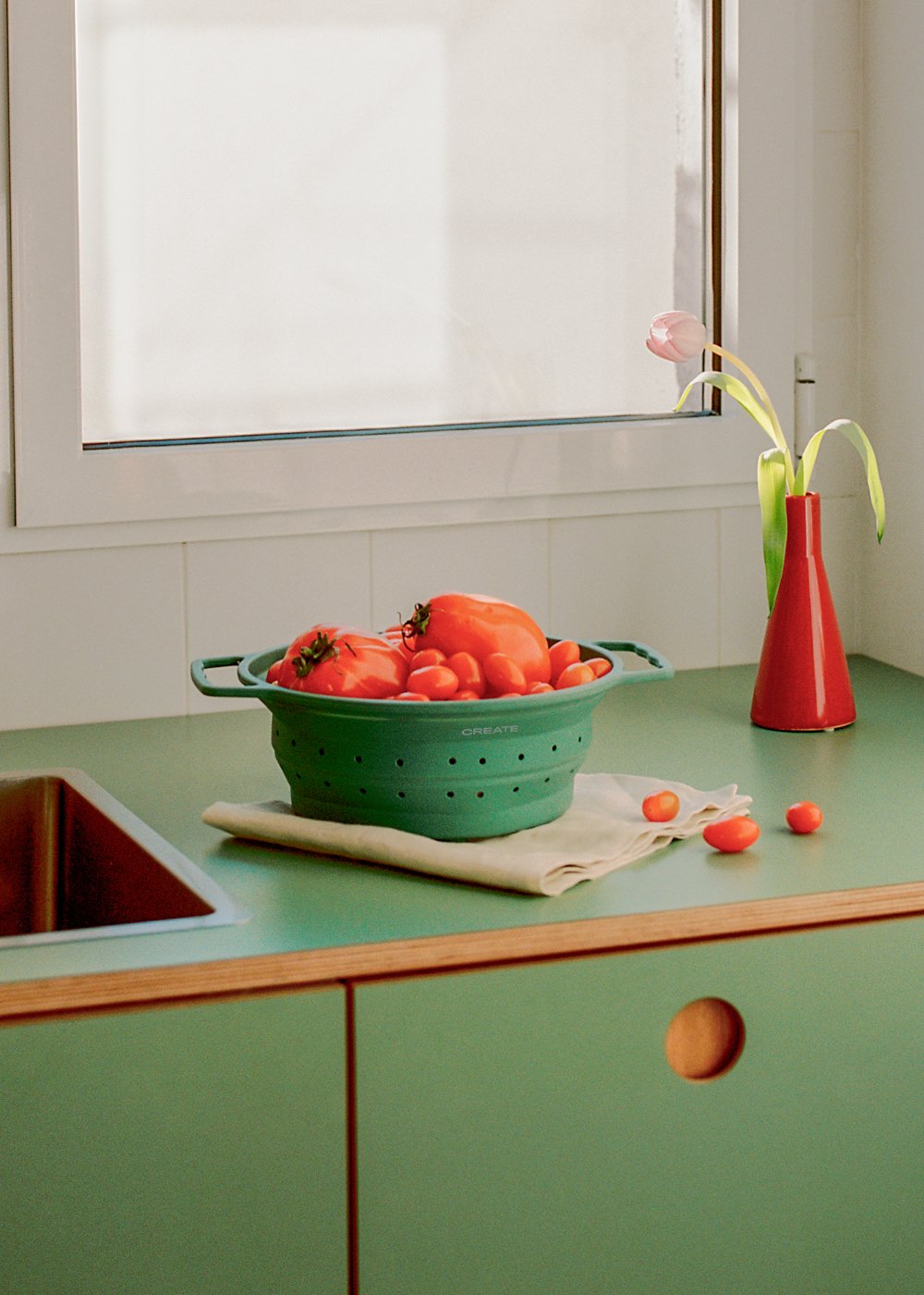 KITCHENWARE STUDIO - Escurridor plegable de alimentos