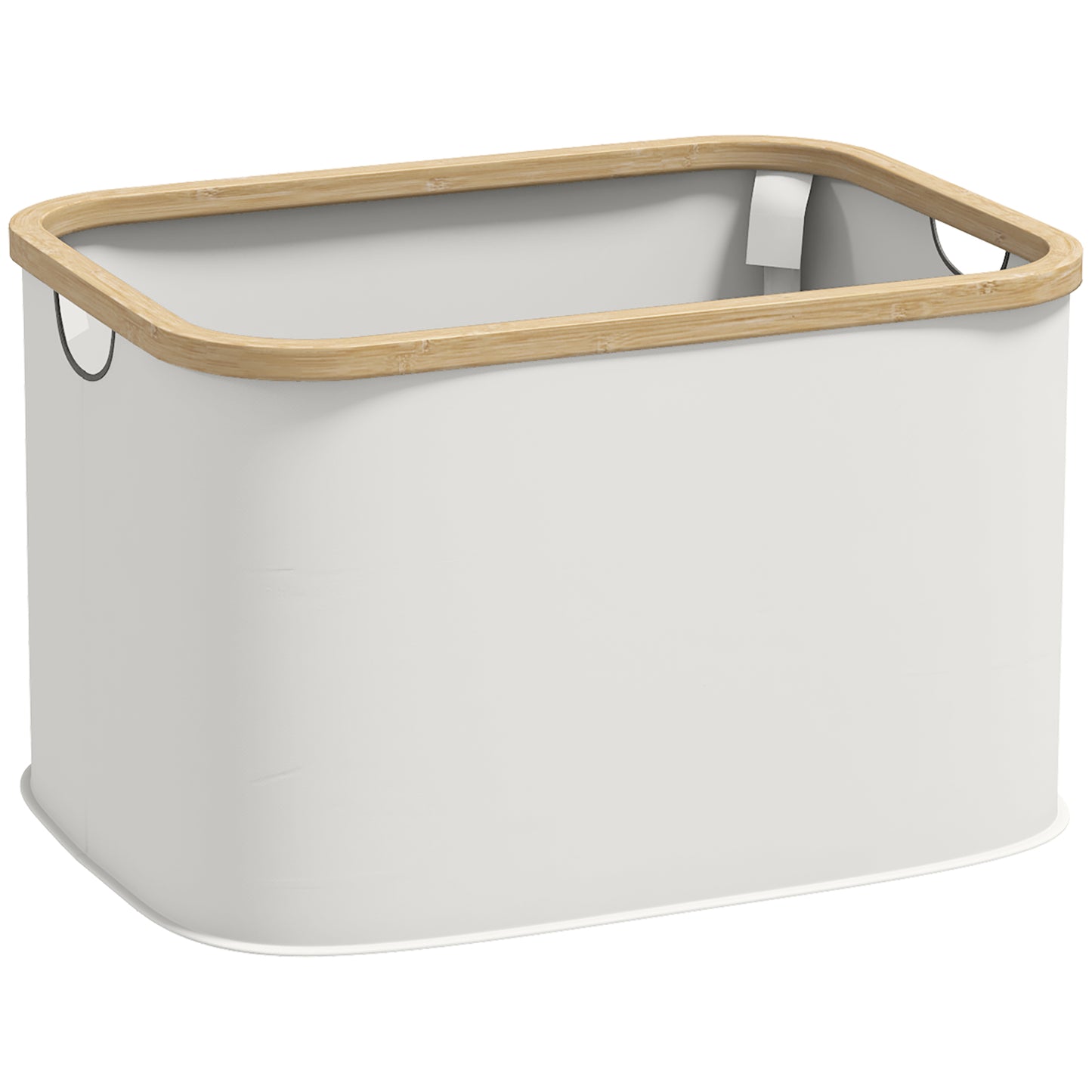 HOMCOM Cesto para Ropa Sucia Plegable Cesto de la Ropa Sucia 36 L con Asas para Baño Dormitorio Lavadero 44,3x33,3x26,5 cm Crema