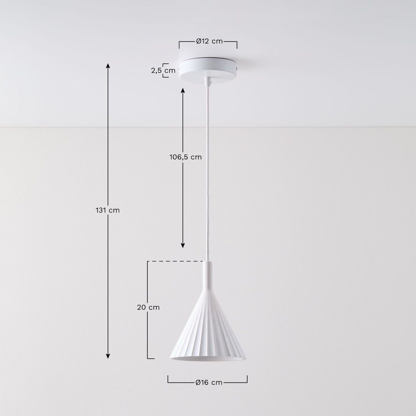Lámpara de Techo LED en Yeso Lydon Blanco -  SKLUM