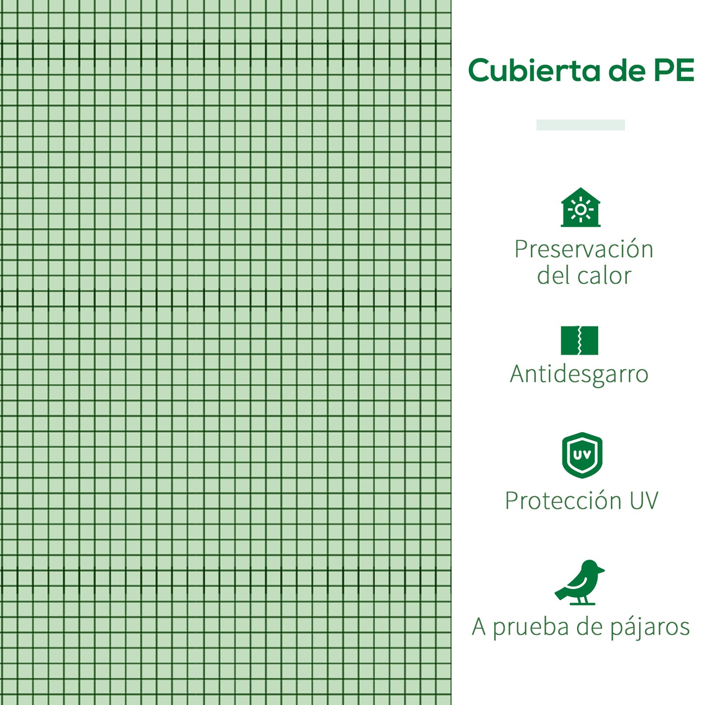 Outsunny Invernadero de Jardín 295x100x80 cm Invernadero de Exterior con Puertas y Marco de Acero para Cultivo de Plantas Tomates en Patio Terraza verde