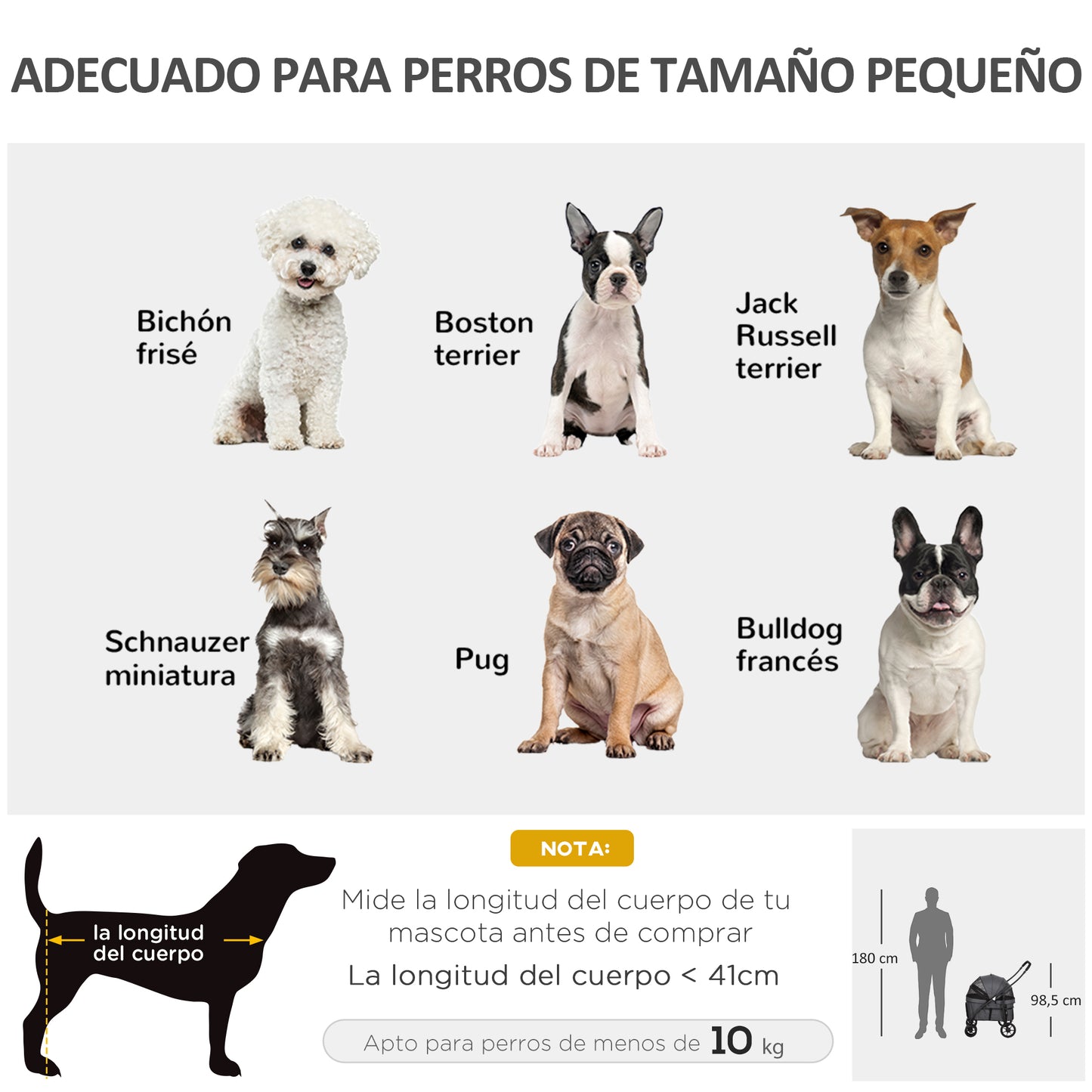 PawHut Carrito para Perros 2 en 1 Cochecito para Perros Pequeños Plegable Cochecito para Mascotas con 2 Correas de Seguridad 2 Bolsillos Laterales Cojín Lavable y Ruedas Universales Gris Oscuro