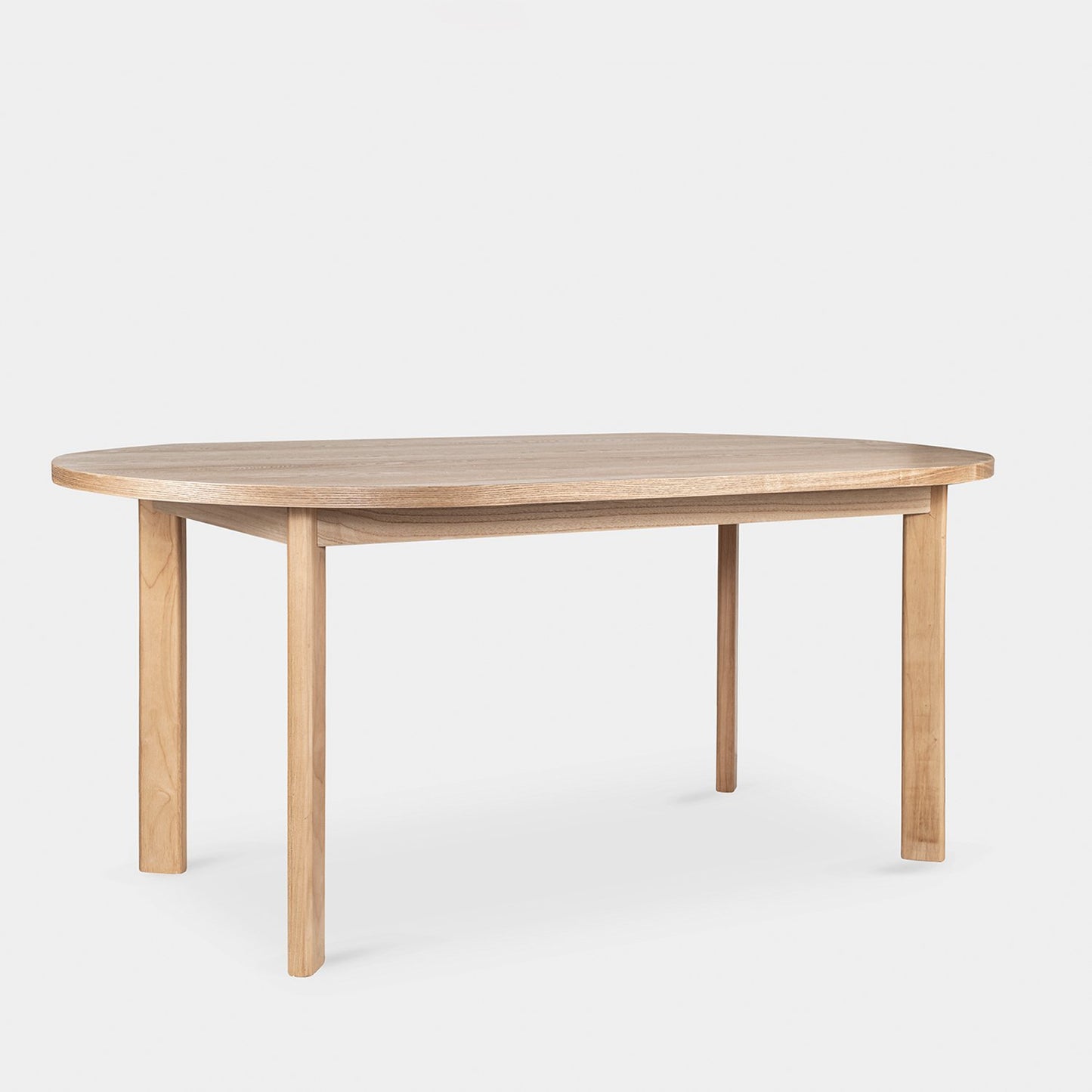 Mesa de comedor ovalada 180 en chapa de fresno y madera de hevea Greta -  Klast