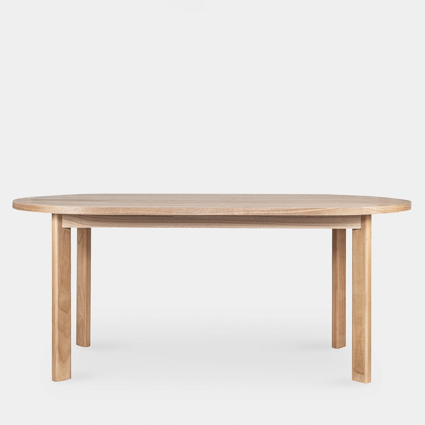 Mesa de comedor ovalada 180 en chapa de fresno y madera de hevea Greta -  Klast