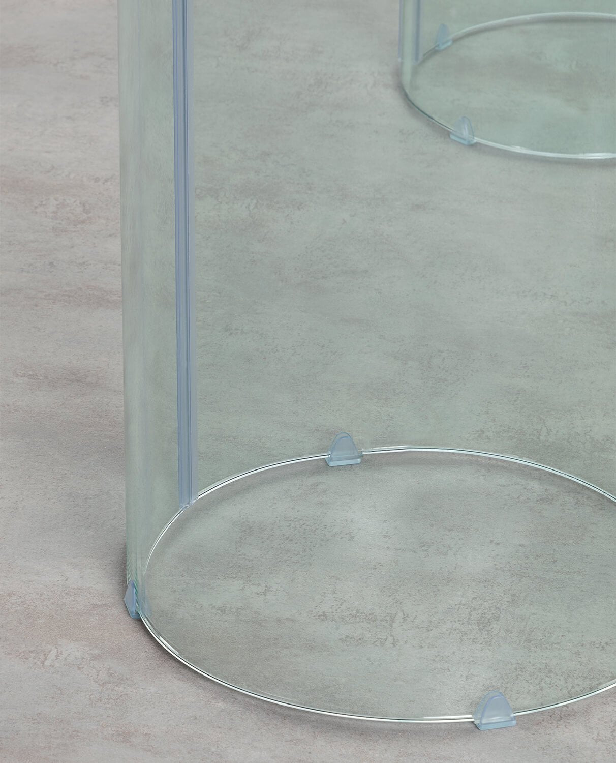 Mesa de Comedor Ovalada de Cristal Templado (200x90 cm) Kolu Cristal transparente - The Masie