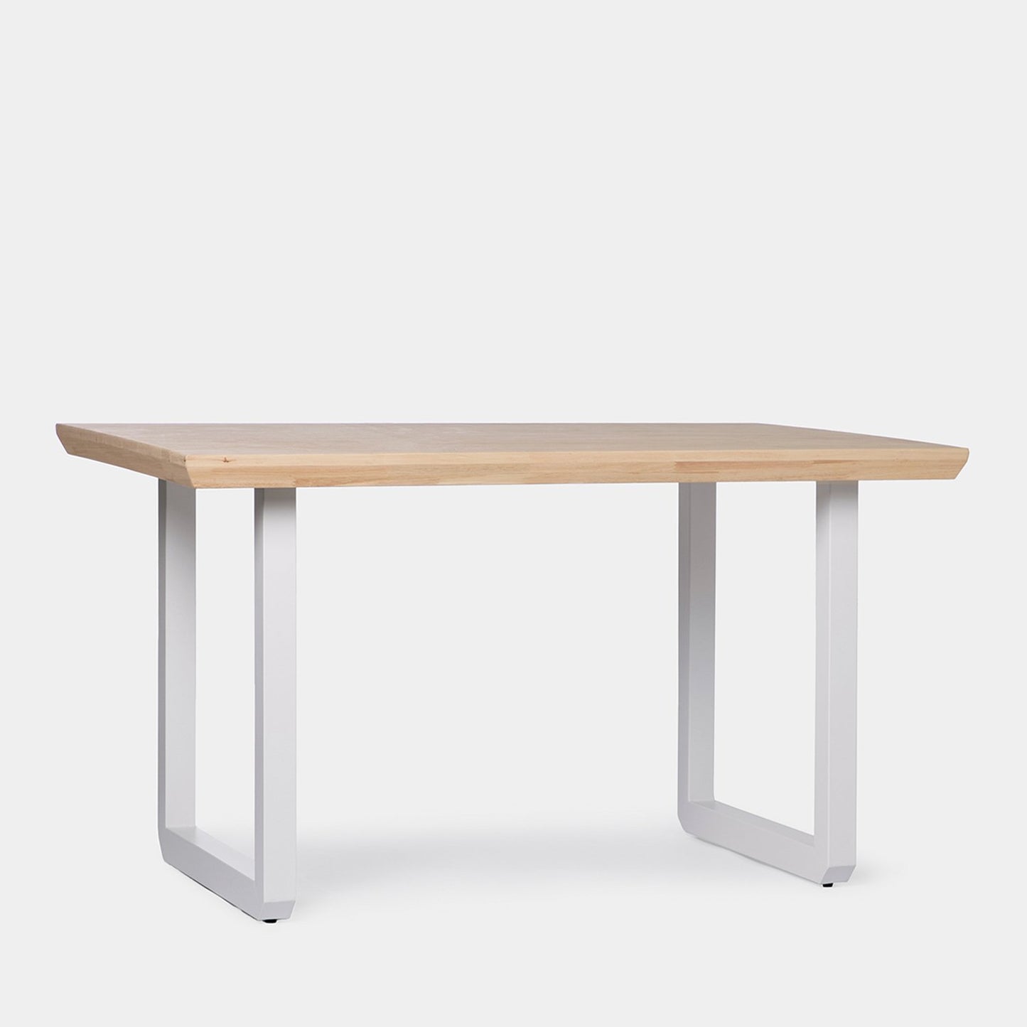 Mesa de comedor rectangular 150 en madera de roble con pata blanca Conor -  Klast