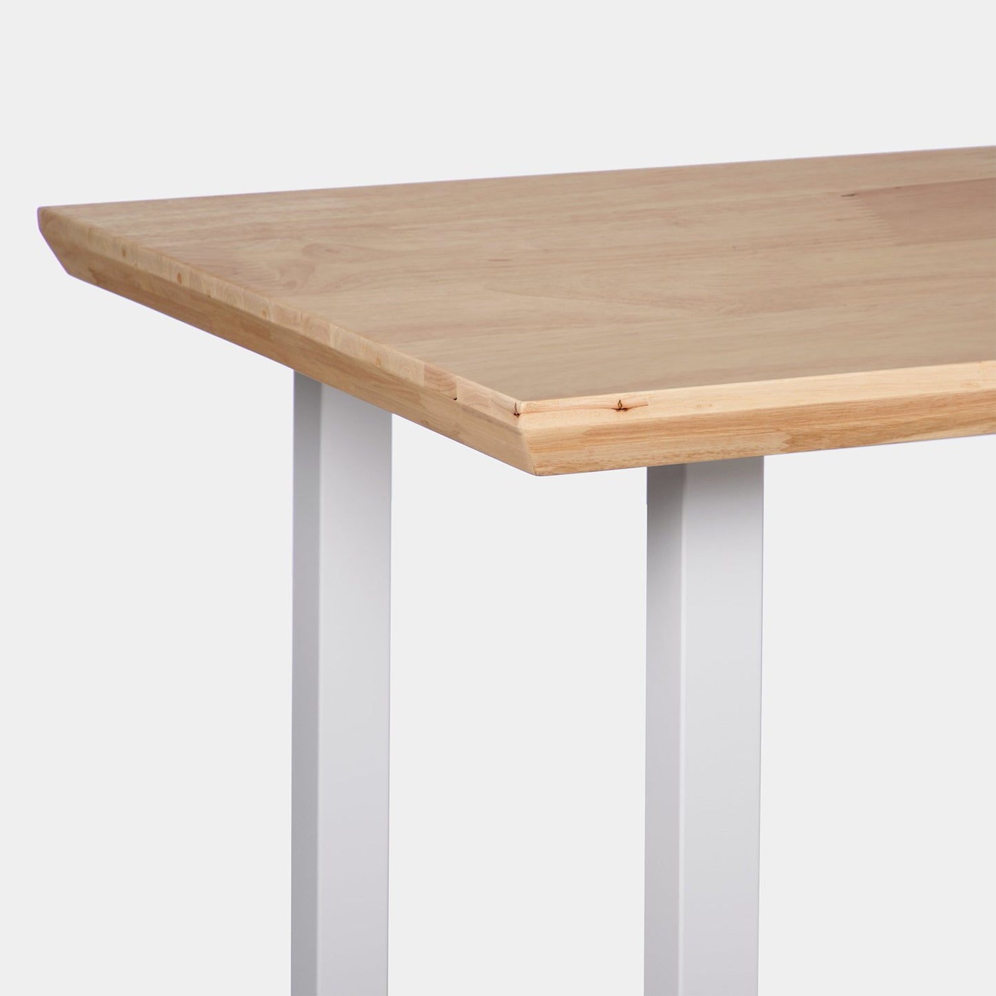 Mesa de comedor rectangular 150 en madera de roble con pata blanca Conor -  Klast