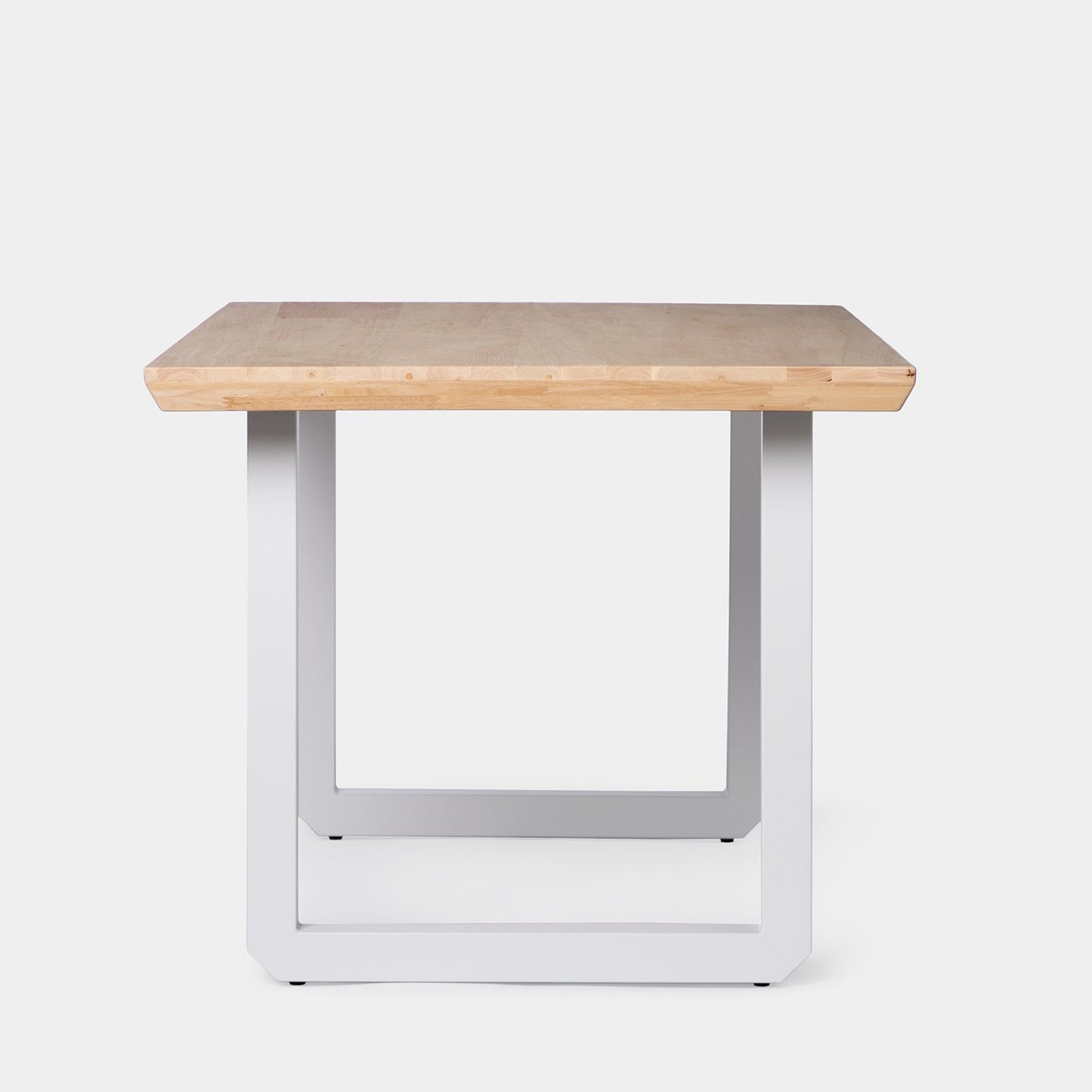 Mesa de comedor rectangular 150 en madera de roble con pata blanca Conor -  Klast