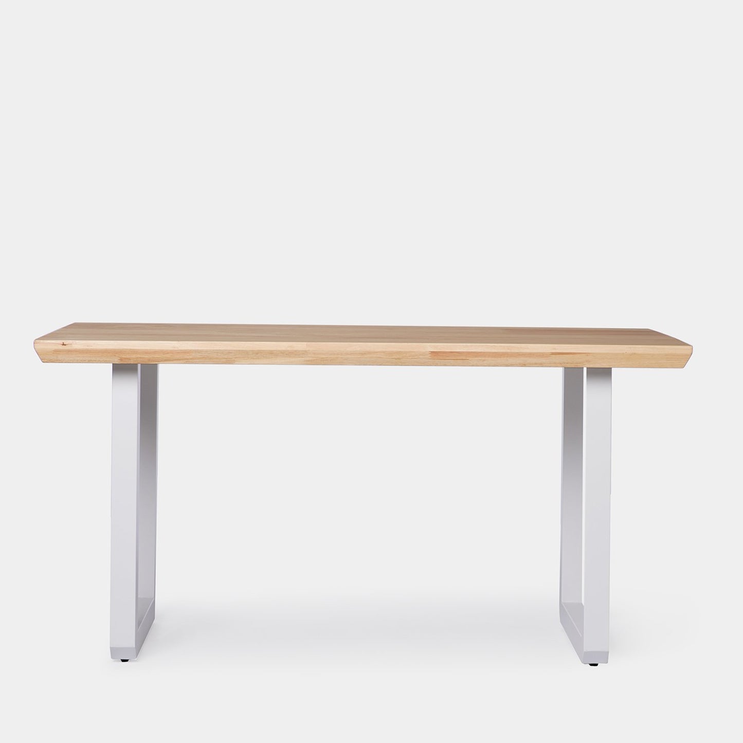 Mesa de comedor rectangular 150 en madera de roble con pata blanca Conor -  Klast