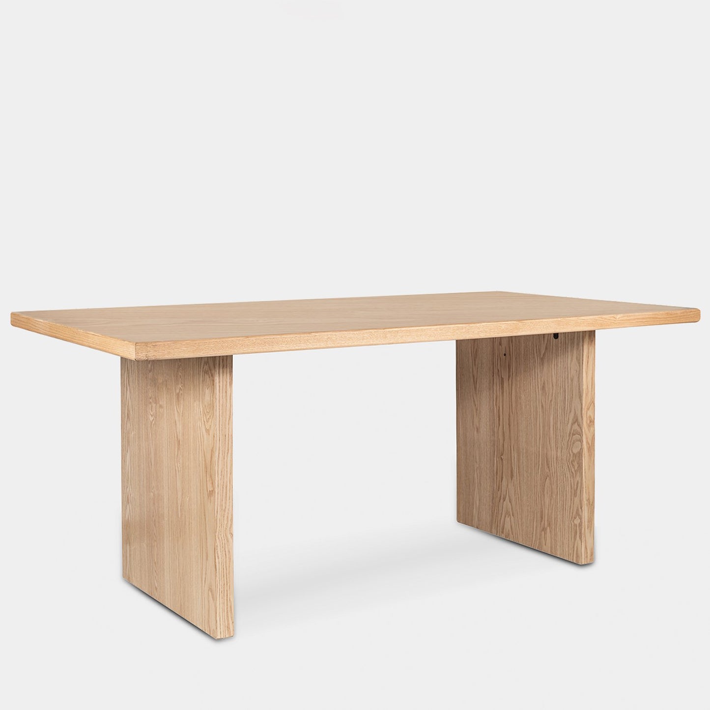 Mesa de comedor rectangular 180 en chapa de fresno y madera de hevea Fred -  Klast