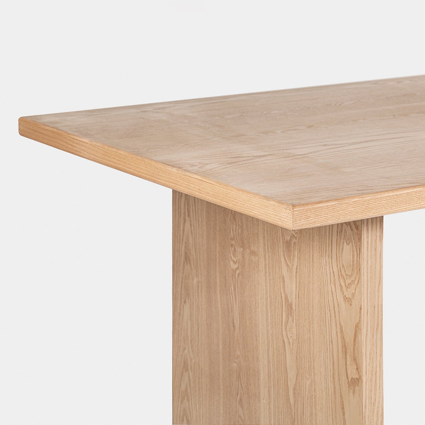 Mesa de comedor rectangular 180 en chapa de fresno y madera de hevea Fred -  Klast