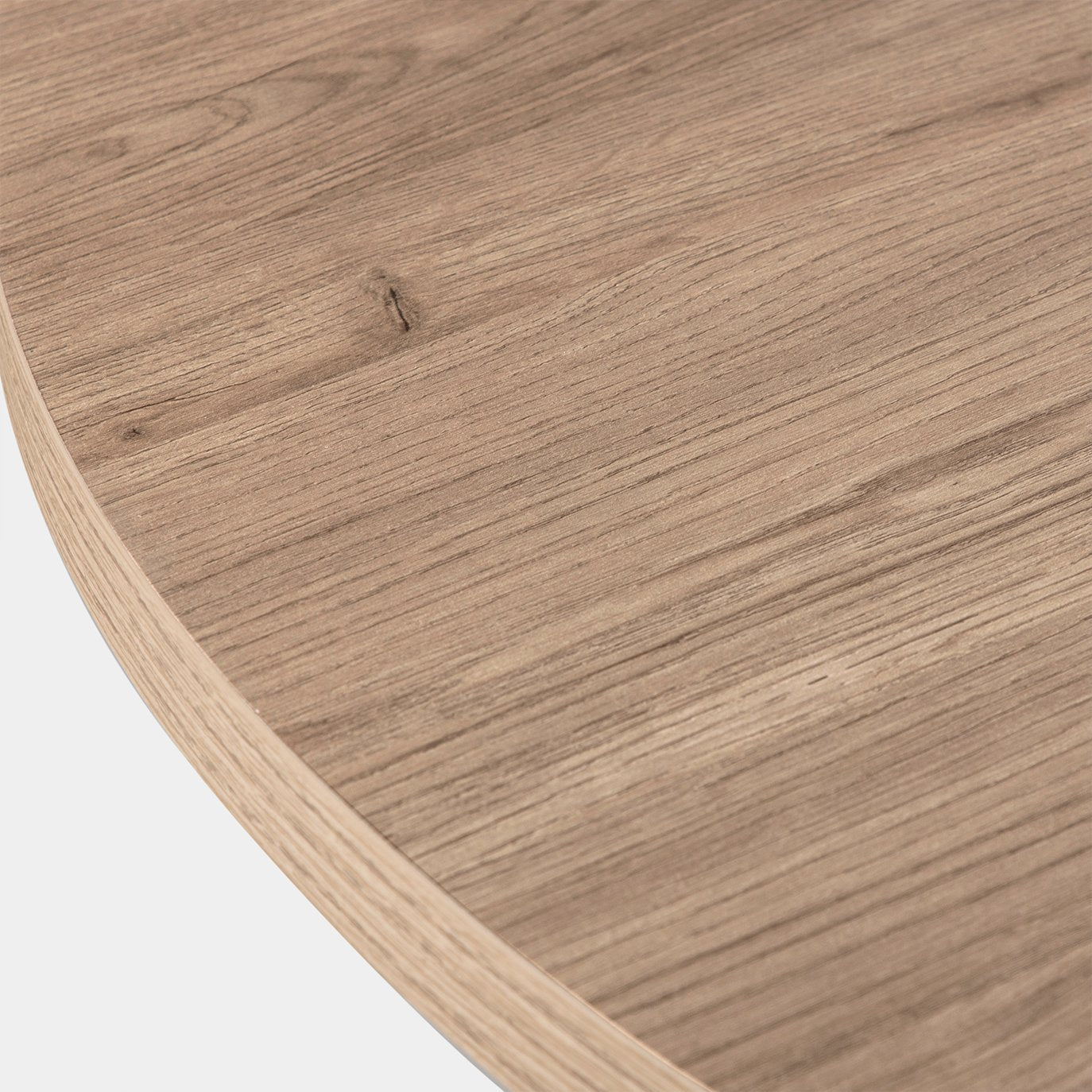 Mesa de comedor redonda Ø120 efecto madera con pata metálica negra Circle -  Klast