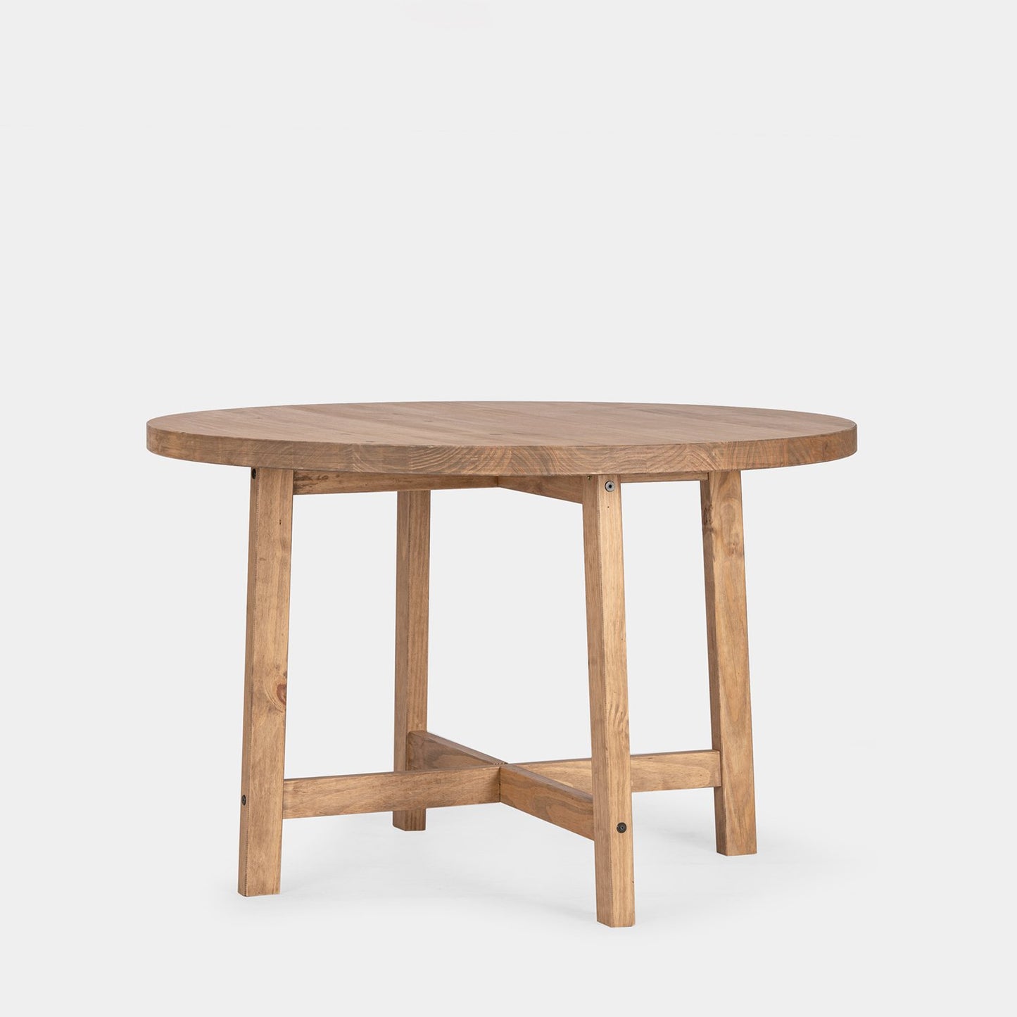 Mesa de comedor redonda Ø120 en madera maciza color natural Pienza -  Klast