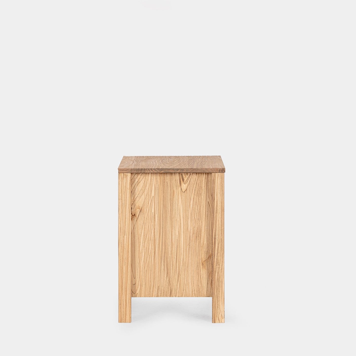 Mesita de noche de 2 cajones en madera maciza acabado roble Oak -  Klast