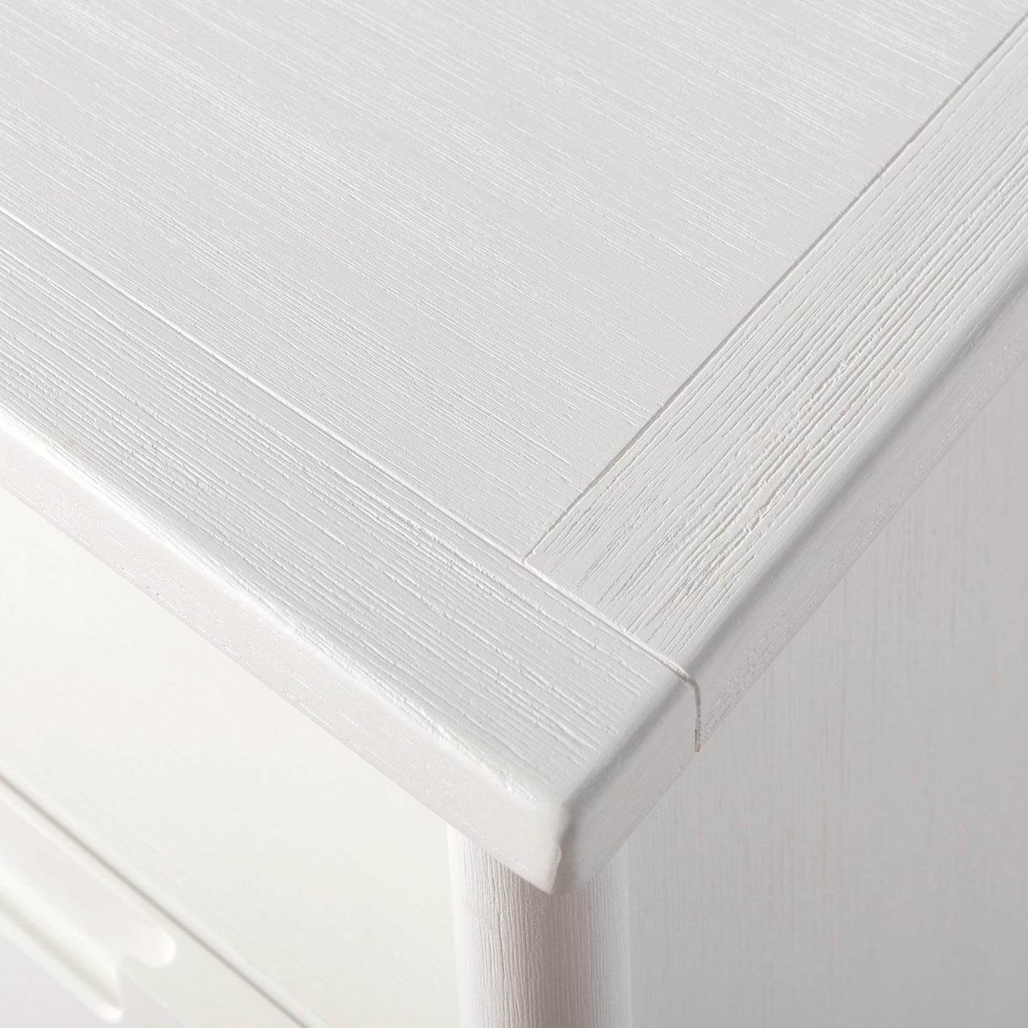 Mueble recibidor blanco en chapa de pino y madera de abedul Kenan -  Klast