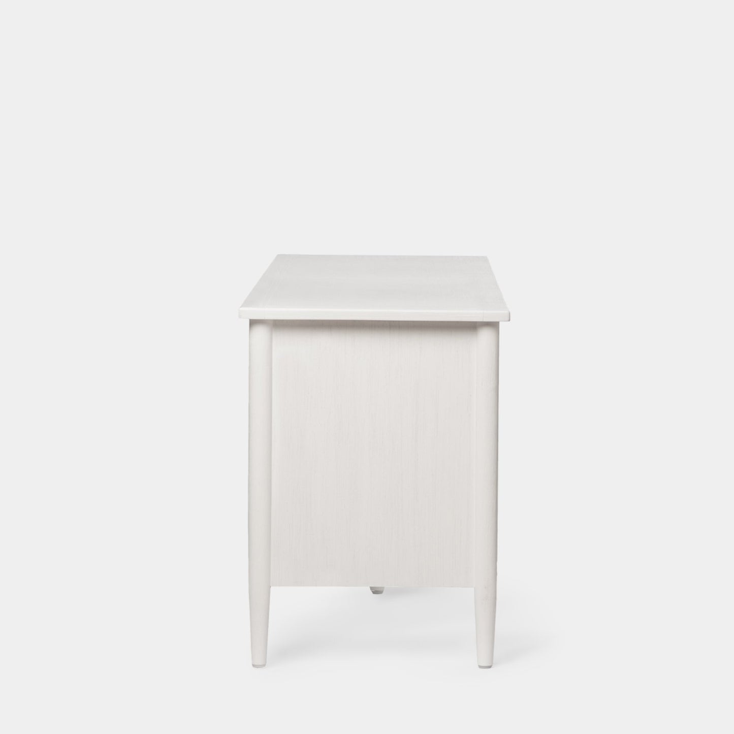 Mueble TV 140 blanco en chapa de pino y madera de abedul Kenan -  Klast