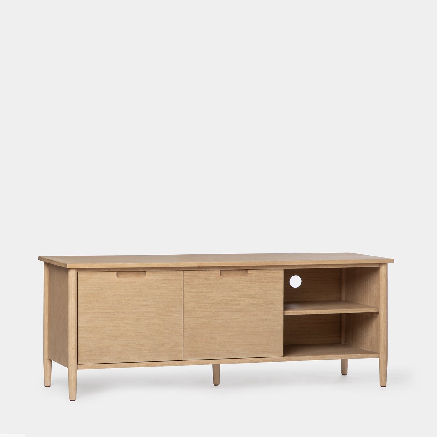 Mueble TV 140 en chapa de pino y madera de abedul Kenan -  Klast