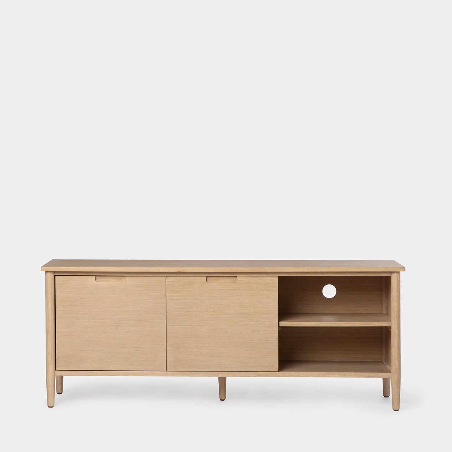 Mueble TV 140 en chapa de pino y madera de abedul Kenan -  Klast