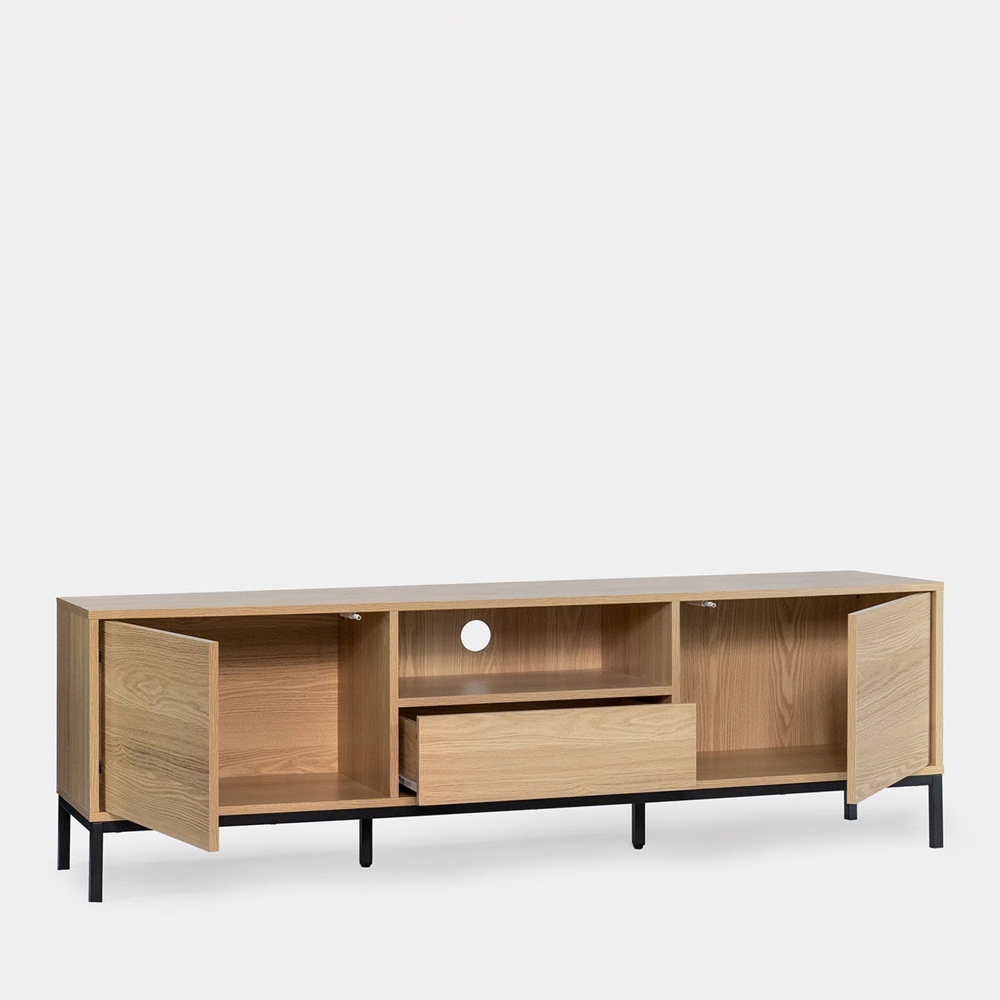 Mueble TV 160 en madera color natural Remi -  Klast