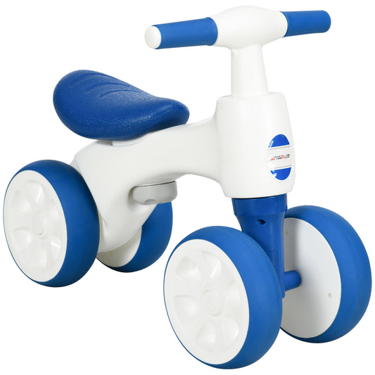 AIYAPLAY Bicicleta sin Pedales para Niños de 18-36 Meses Carga 30 kg Bicicleta de Equilibrio con Manillar Antideslizante y 4 Ruedas de Ø17 cm Regalo para Niños y Niñas 56x30x42 cm Azul