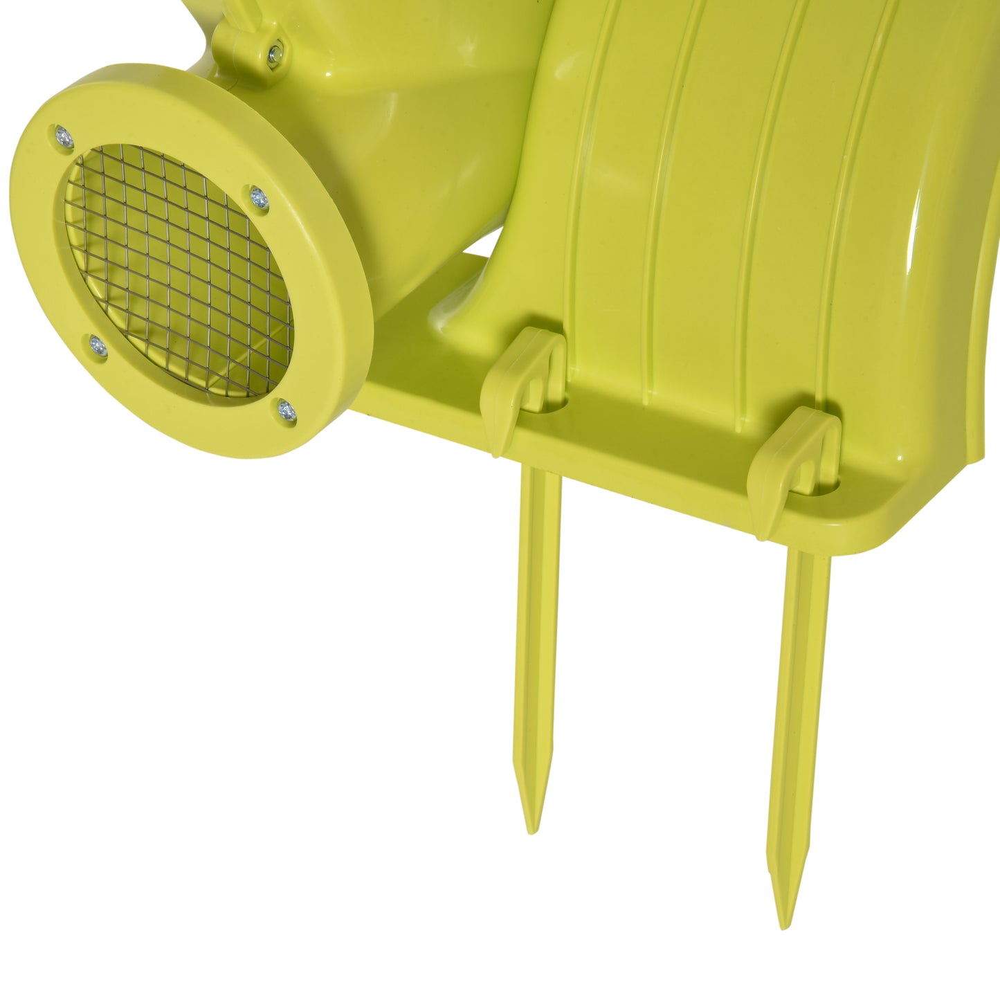 Outsunny Soplador Eléctrico de 450W para Castillo Hinchable Ventilador de Aire Industrial para Juguetes Inflables 35x26x33,5cm Amarillo y Verde