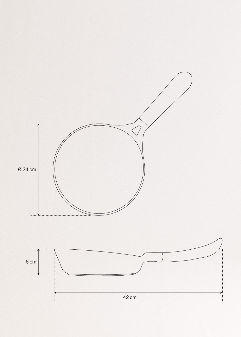 PAN STUDIO - Sartén de aluminio fundido y asa de baquelita