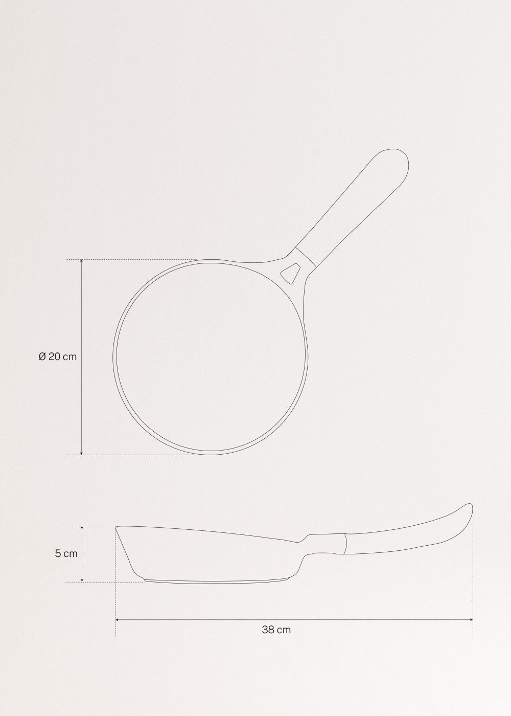 PAN STUDIO - Sartén de aluminio fundido y asa de baquelita