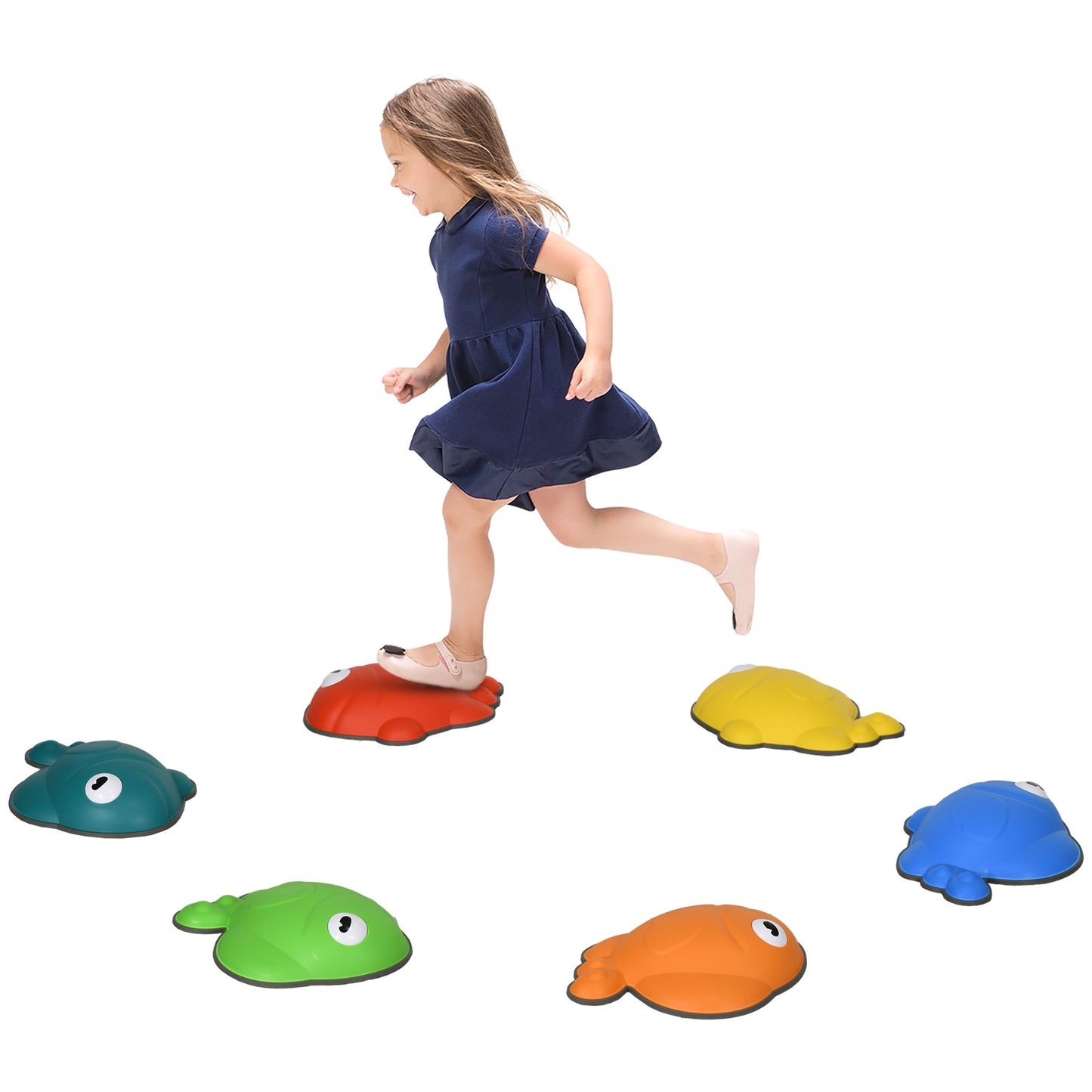 AIYAPLAY Piedras de Equilibrio para Niños de +3 Años Conjunto de 6 Piezas Bloques de Equilibrio Apilables con Borde Antideslizante Forma de Pez Dorado para Entrenamiento de Equilibrio Multicolor