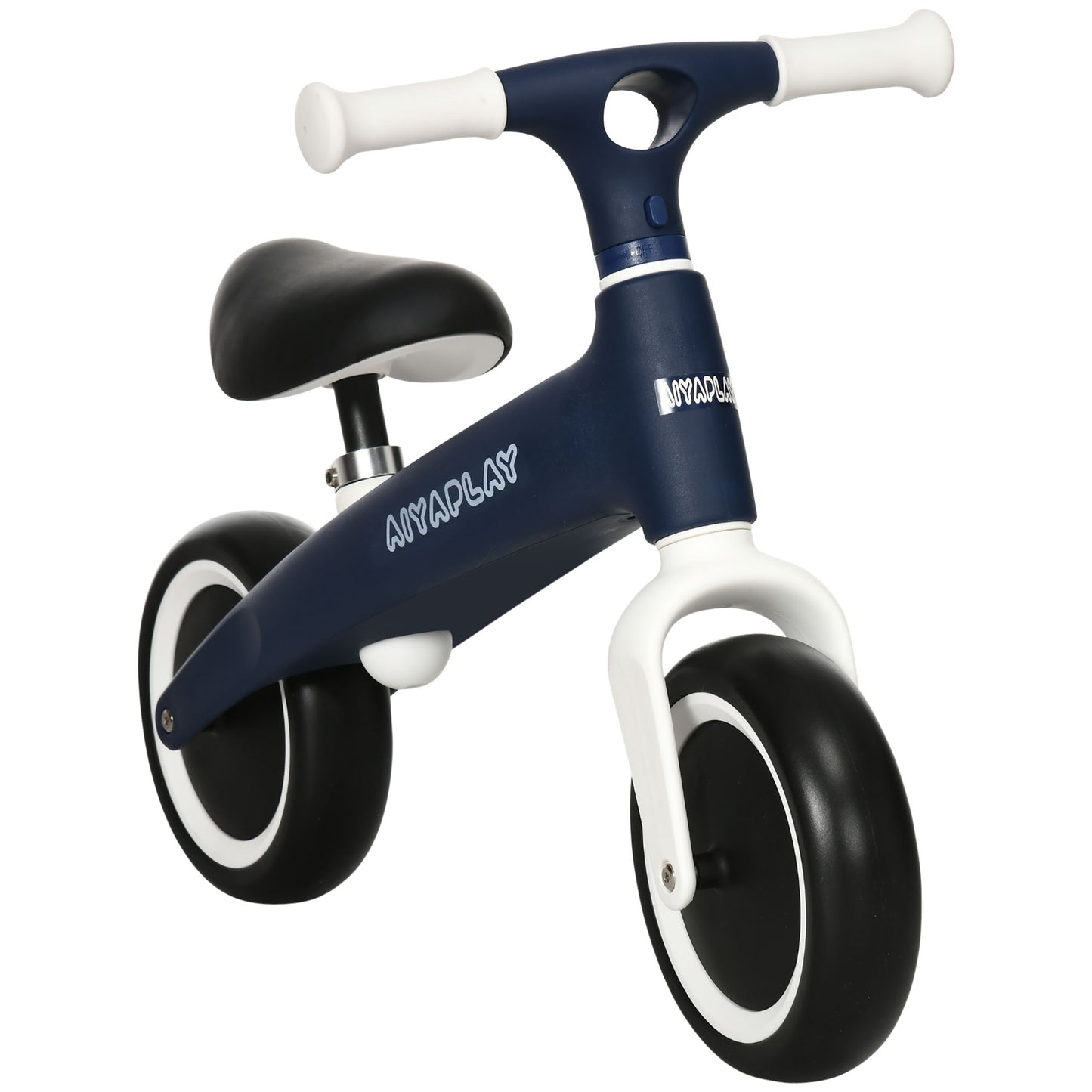 AIYAPLAY Bicicleta sin Pedales para Niños de 18-36 Meses Bicicleta de Equilibrio con Asiento Ajustable en Altura Carga 25 kg 67,5x32x44 cm Azul