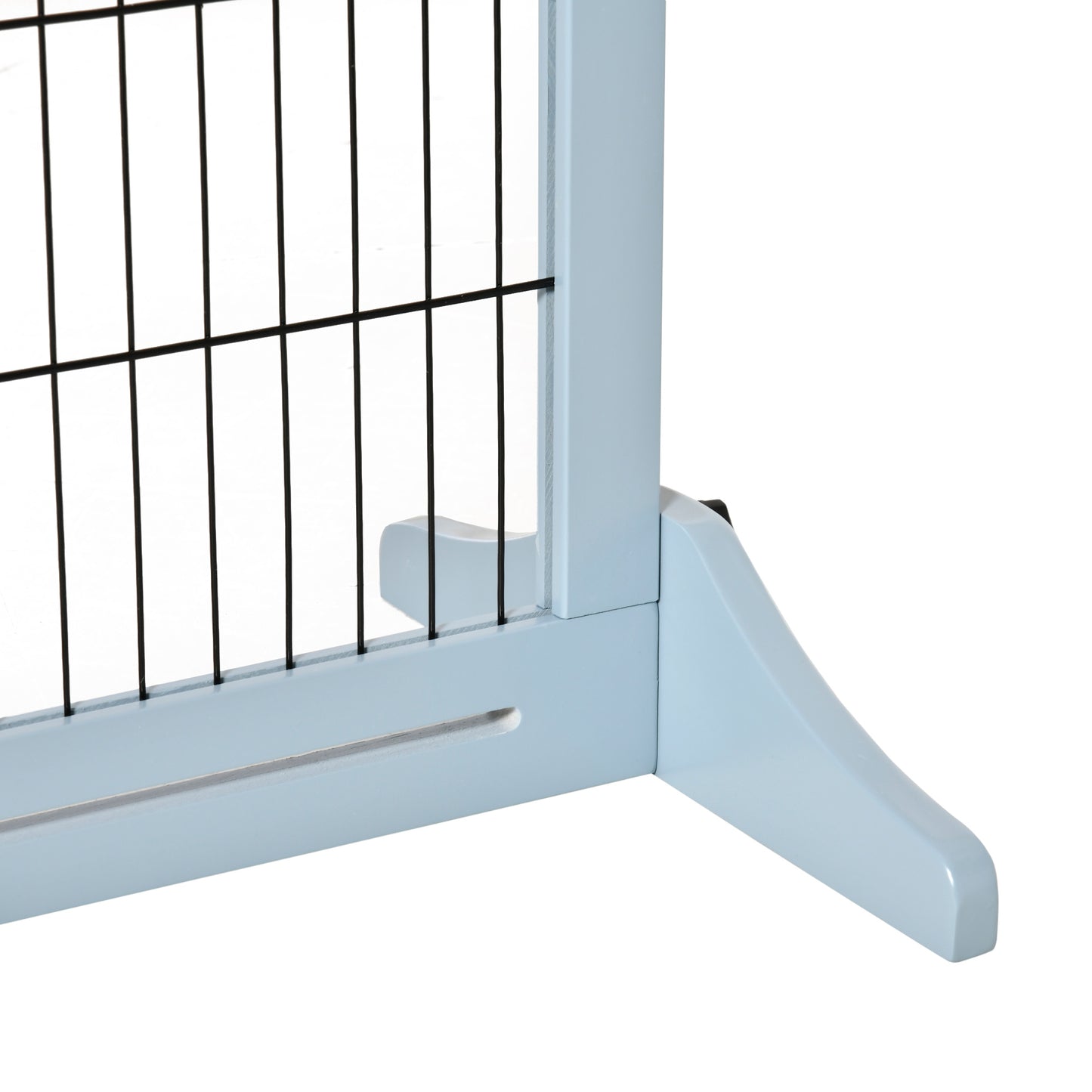 PawHut Barrera de Seguridad para Perros Extensible Barrera para Perros en Casa de Madera para Puerta Escalera Pasillo 104-183x36x69 cm Gris