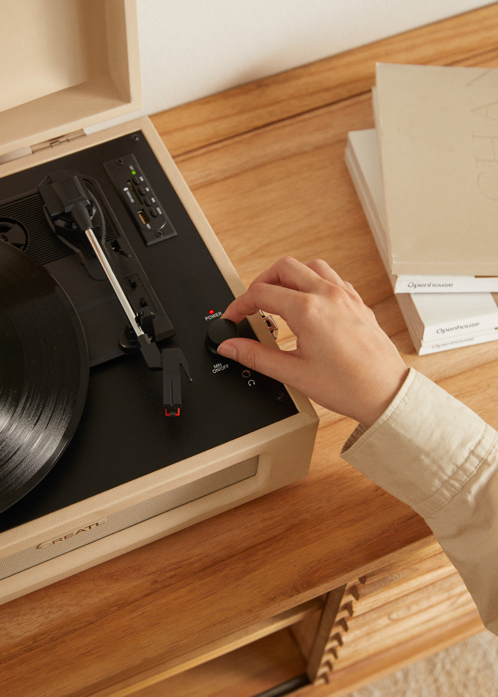 RECORD PLAYER COMPACT - Tocadiscos Retro con Bluetooth, USB, SD, MicroSD y MP3