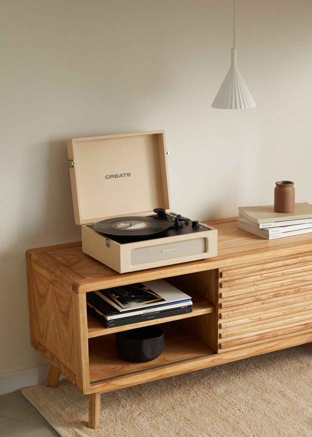 RECORD PLAYER COMPACT - Tocadiscos Retro con Bluetooth, USB, SD, MicroSD y MP3