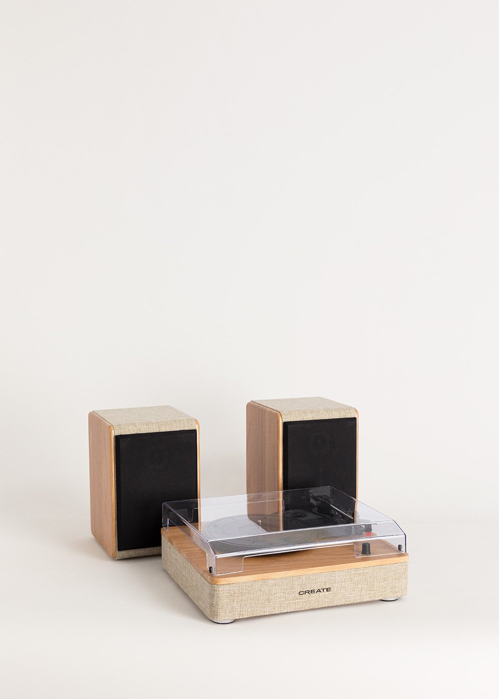 RECORD PLAYER PRO - Tocadiscos con 2 altavoces externos, Bluetooth y salida RCA